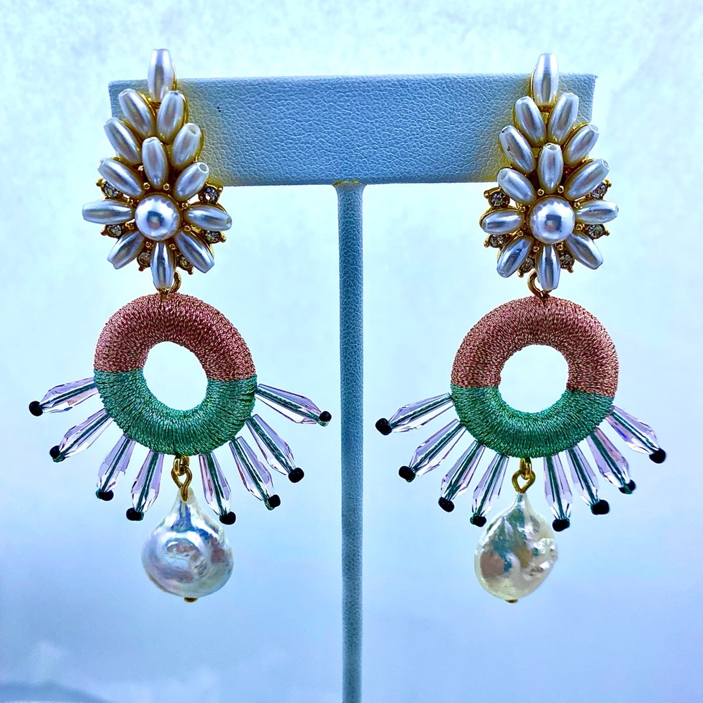 MARYJANE CLAVEROL Vintage Pearl Drop Earrings